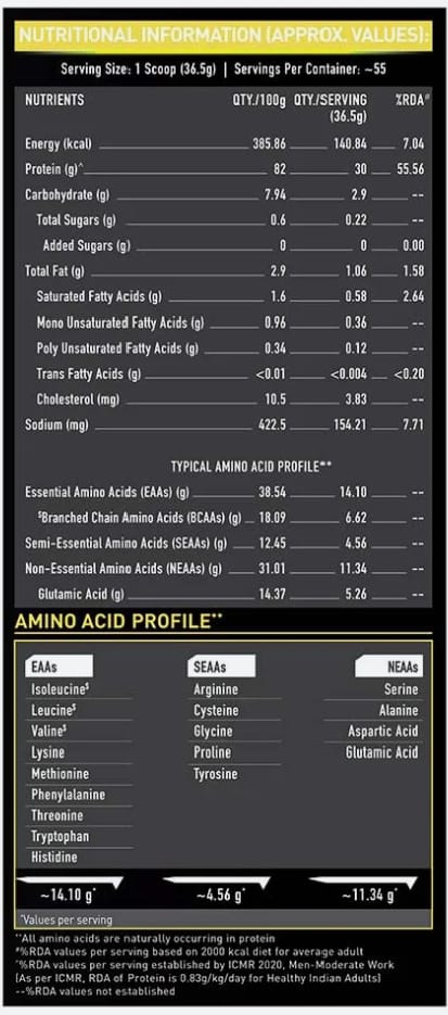 MuscleBlaze Whey Gold 100% Protein Isolate - Image 2